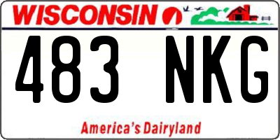 WI license plate 483NKG
