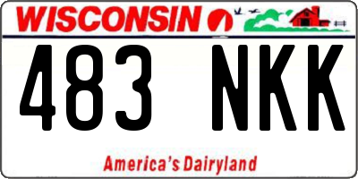 WI license plate 483NKK