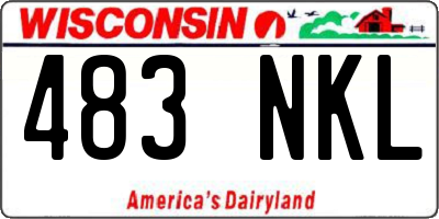 WI license plate 483NKL