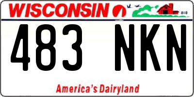 WI license plate 483NKN