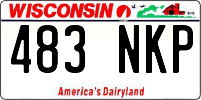 WI license plate 483NKP