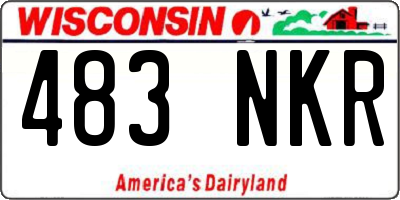 WI license plate 483NKR