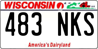 WI license plate 483NKS