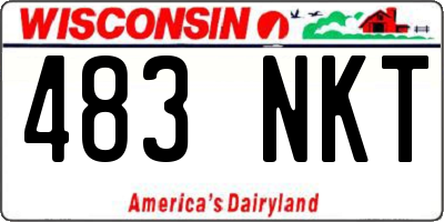 WI license plate 483NKT