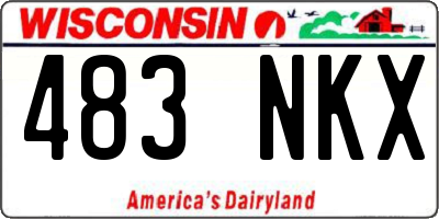 WI license plate 483NKX