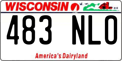 WI license plate 483NLO