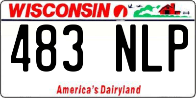 WI license plate 483NLP