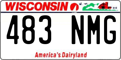 WI license plate 483NMG