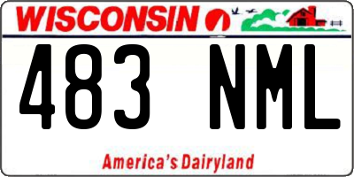WI license plate 483NML