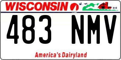 WI license plate 483NMV