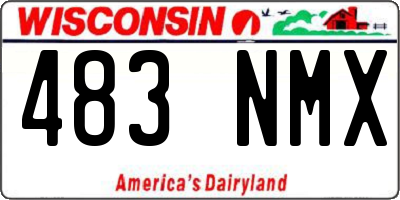 WI license plate 483NMX
