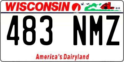WI license plate 483NMZ