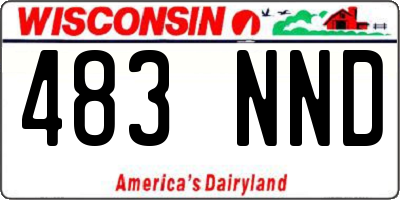 WI license plate 483NND