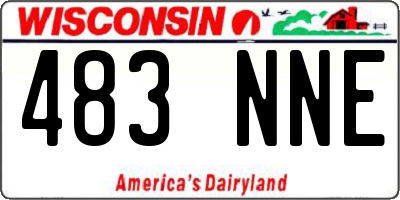 WI license plate 483NNE
