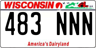 WI license plate 483NNN