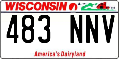WI license plate 483NNV
