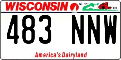 WI license plate 483NNW