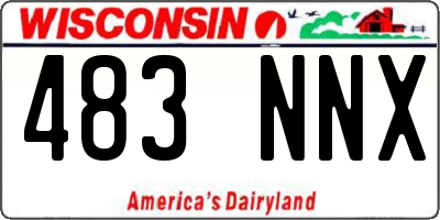 WI license plate 483NNX