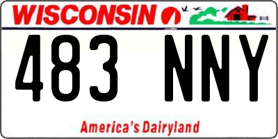 WI license plate 483NNY