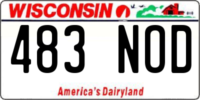 WI license plate 483NOD