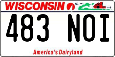 WI license plate 483NOI
