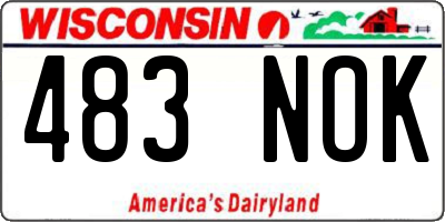 WI license plate 483NOK
