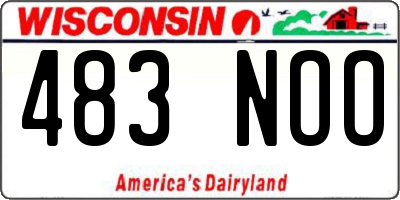 WI license plate 483NOO