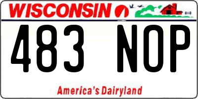 WI license plate 483NOP