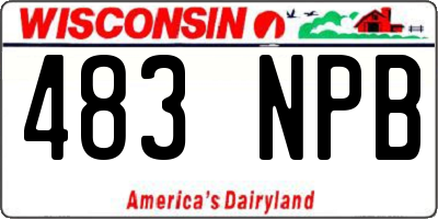 WI license plate 483NPB