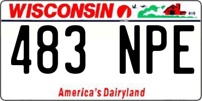 WI license plate 483NPE