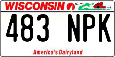 WI license plate 483NPK