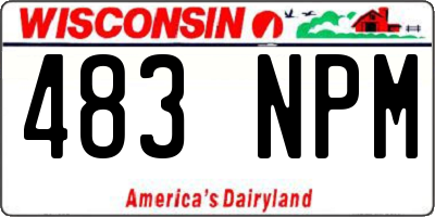 WI license plate 483NPM
