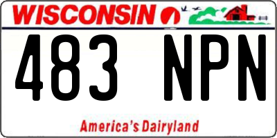 WI license plate 483NPN