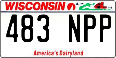 WI license plate 483NPP