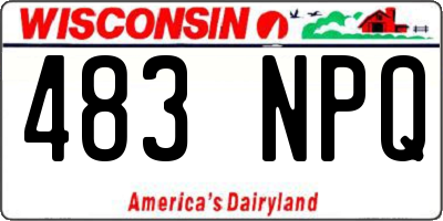 WI license plate 483NPQ