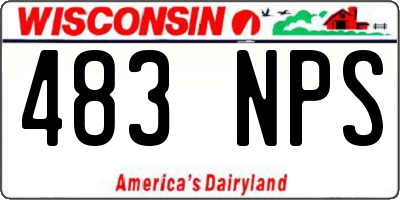 WI license plate 483NPS
