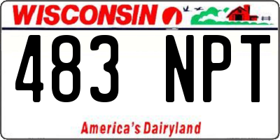 WI license plate 483NPT