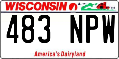 WI license plate 483NPW