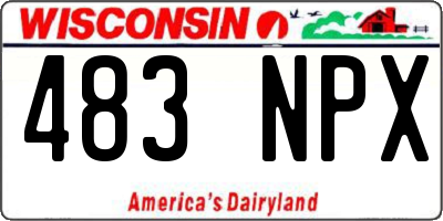 WI license plate 483NPX