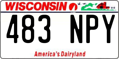 WI license plate 483NPY