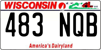 WI license plate 483NQB