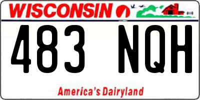 WI license plate 483NQH