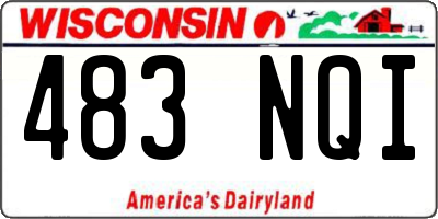 WI license plate 483NQI