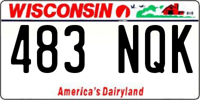 WI license plate 483NQK