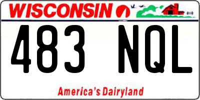 WI license plate 483NQL