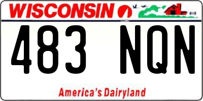 WI license plate 483NQN