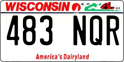 WI license plate 483NQR