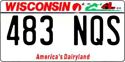 WI license plate 483NQS