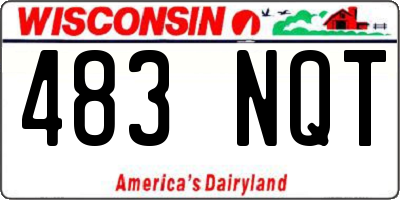 WI license plate 483NQT