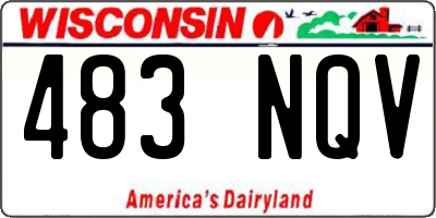 WI license plate 483NQV